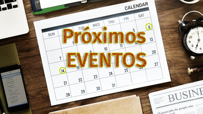 imagen de un calendario con la frase próximos eventos